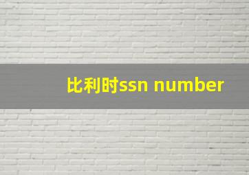 比利时ssn number